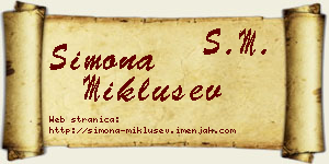 Simona Miklušev vizit kartica